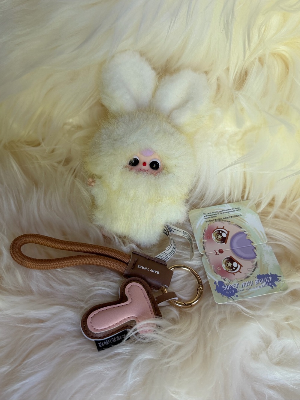 NIB Baby three super mini bunny letter T (360 boba eyes)
